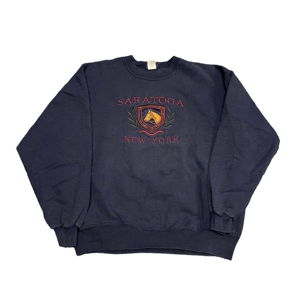 Vintage Embroidered Saratoga Equestrian Sweatshirt